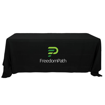 FreedomPath Black Table Cloth - Color Logo